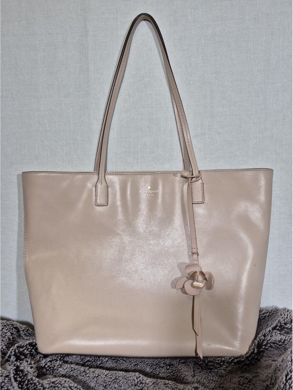 Kate Spade New York Felicity Street Karla Flower Dangle Tote Bag Soft Pink